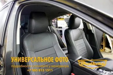 Чехлы на Opel Astra H (Cosmo), серии "Premium" - серая строчка
