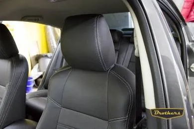 Чехлы на Mazda 6 (GJ), 2012 - 2018 серии "Premium" - серая строчка